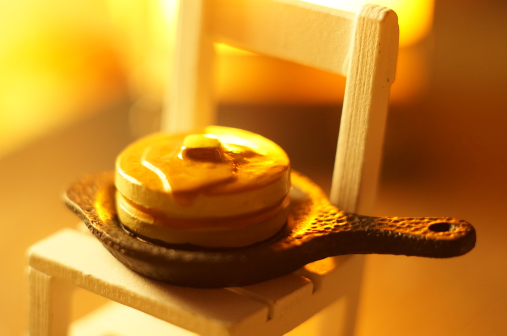 バターたっぷりのホットケーキ