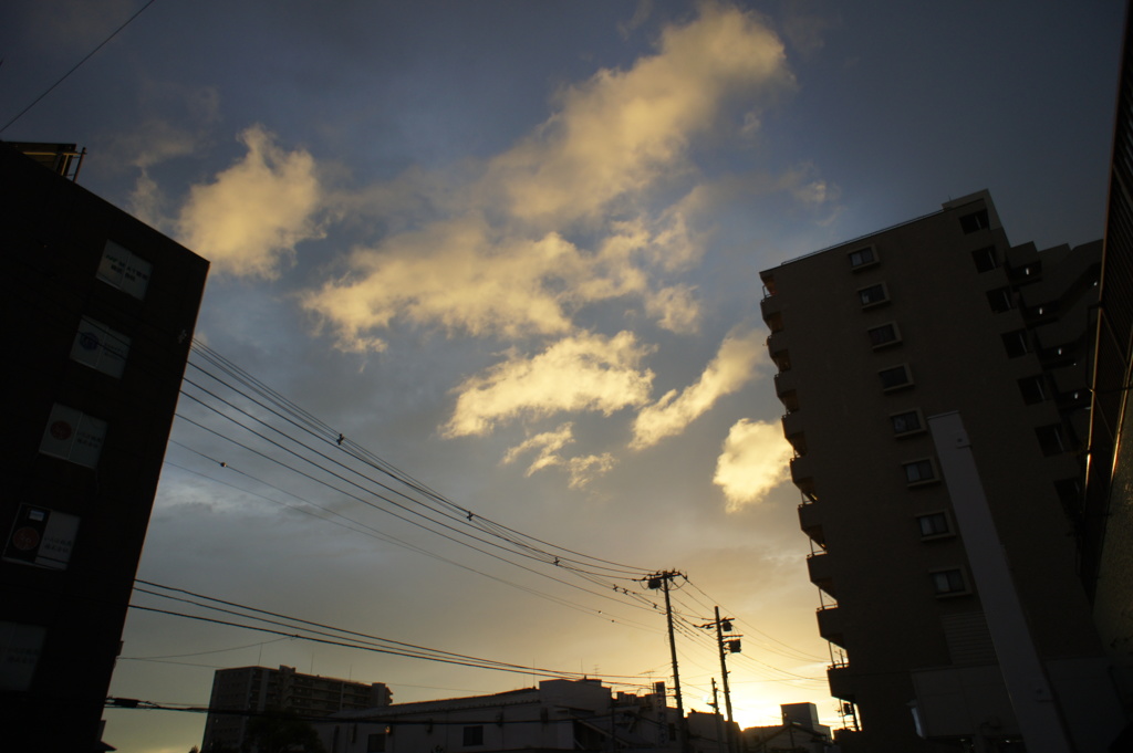 夕闇せまる街角で