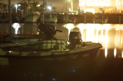 釣り人を待つ寂しい夜