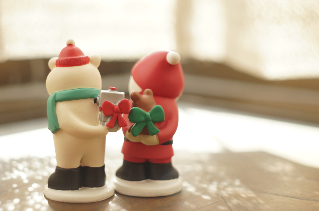 プレゼントには、可愛くリボンを結ぶのです(*^o^*)