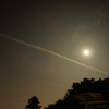 真夜中の飛行機雲