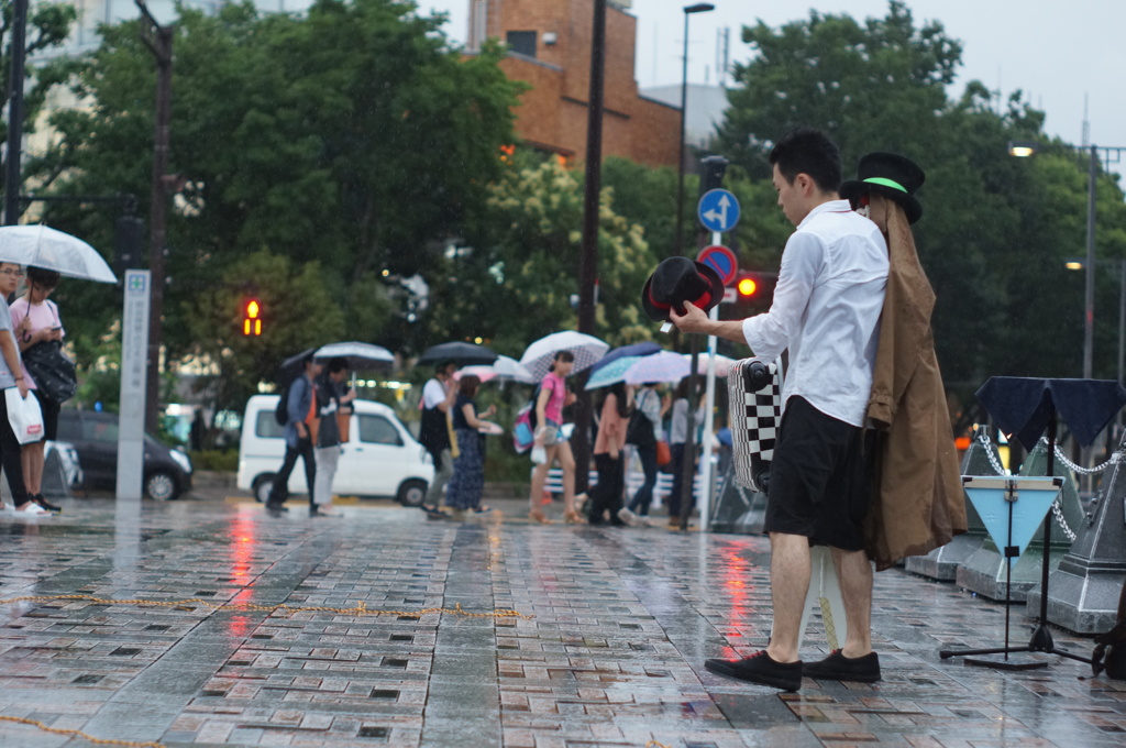  雨のステージ