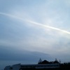 空いっぱいの飛行機雲