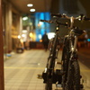 静かな夜の駐輪所
