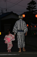 おじいちゃんと夏祭り