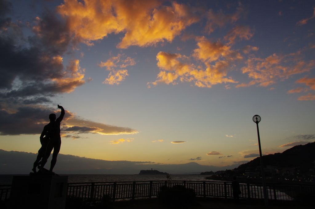 稲村ヶ崎の夕日
