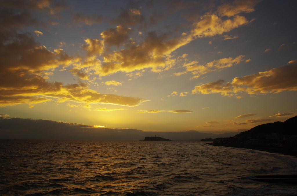 稲村ヶ崎の夕日