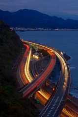 さった峠から見る駿河湾夜景