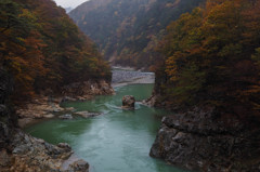 雨中の龍王峡
