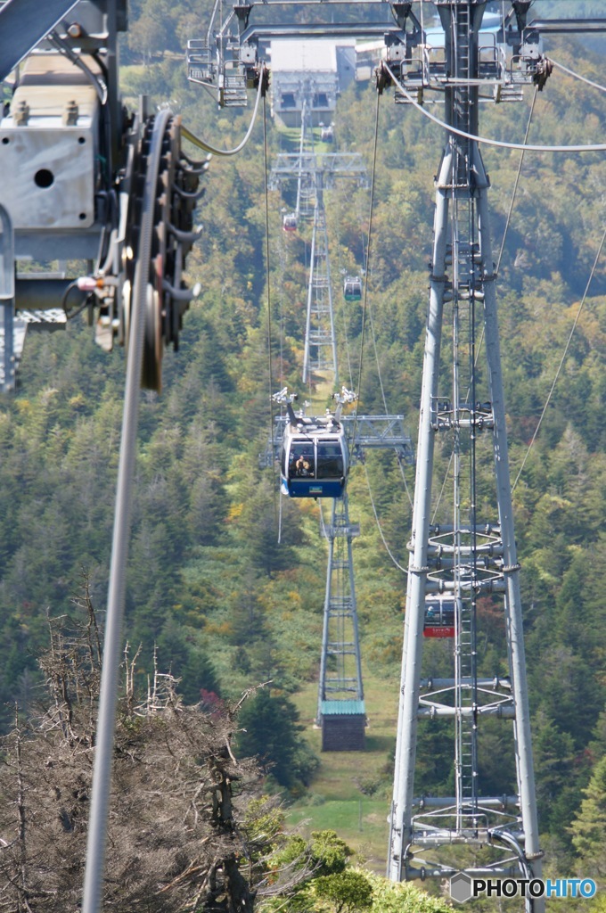 蔵王地蔵尊行きロープウェイ