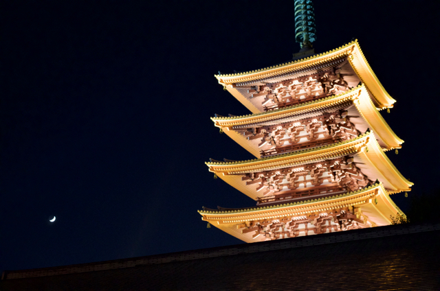 五重塔ライトアップ