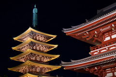 浅草寺ライトアップ