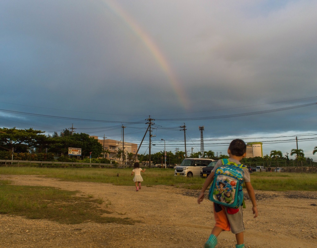 帰り道、、虹が好き
