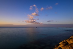 下地島から見る夕雲