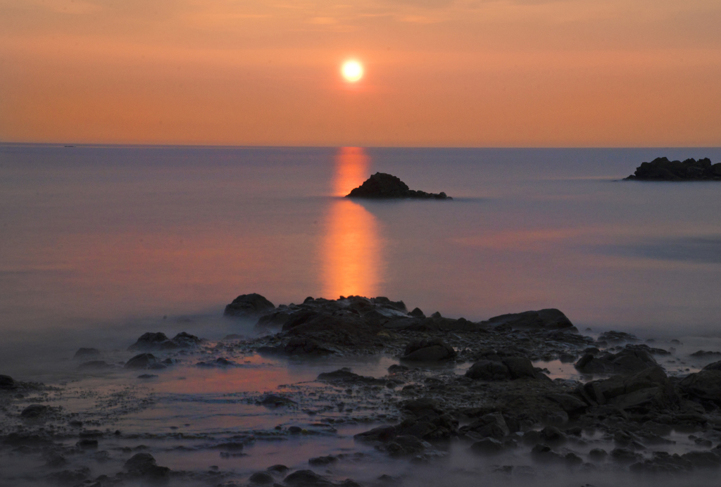 日本海の夕日