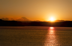 狭山湖の夕日