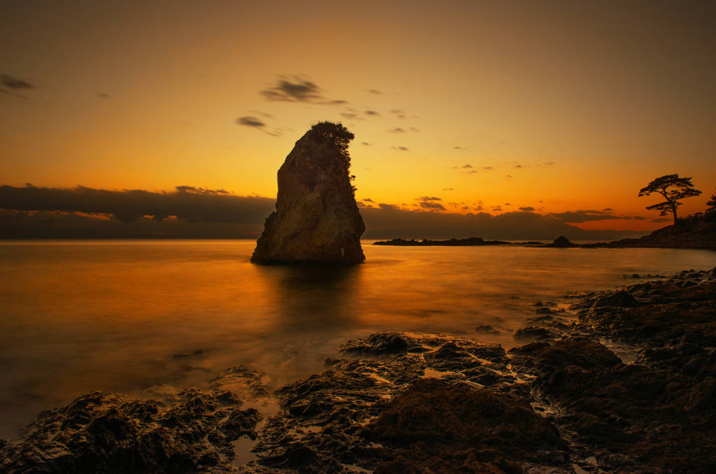 立石夕景
