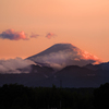 自宅より富士夕景
