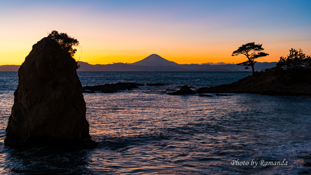 富嶽夕景
