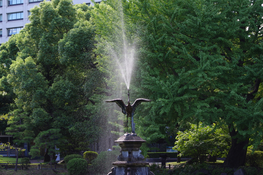 鶴の噴水