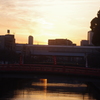 鎮守橋の夕焼け