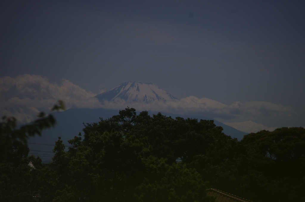 横浜からの富士山　2　（外人墓地沿いの道から・・）
