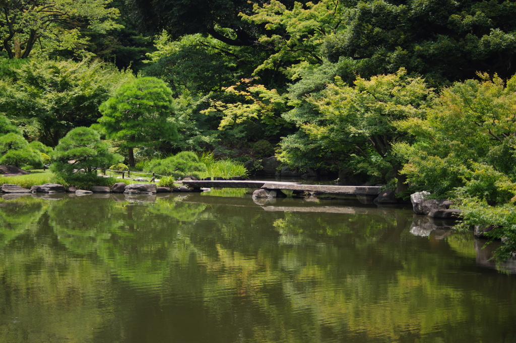 庭園の石橋