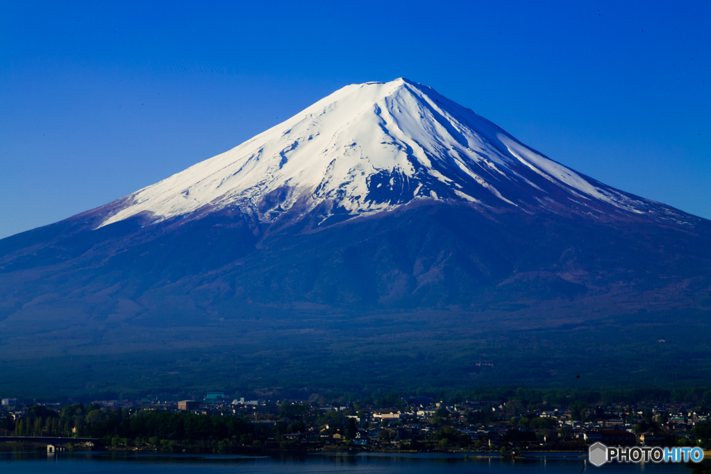 朝日の富士山