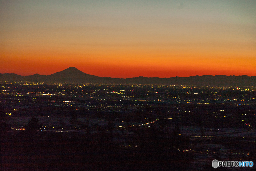 新年初富士山夕景2