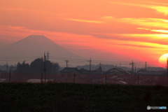 夕焼富士