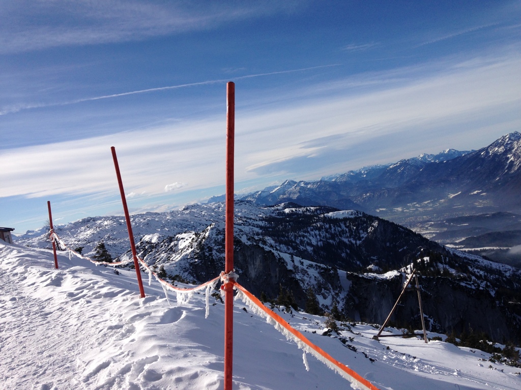 Road to the top of mountain in Salzburg