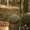 小銭を乗せた地蔵さん