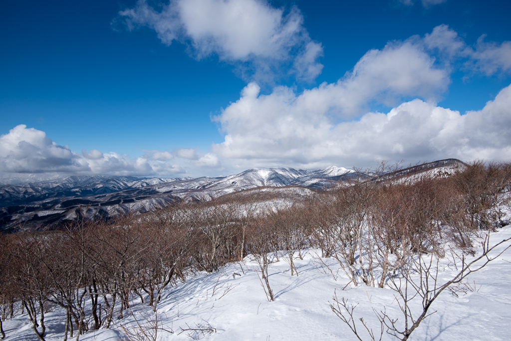 泉ヶ岳より後白髪山を望む