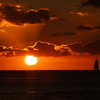 夕暮れの海