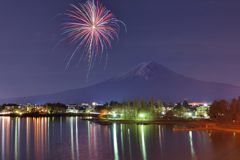 河口湖冬花火2