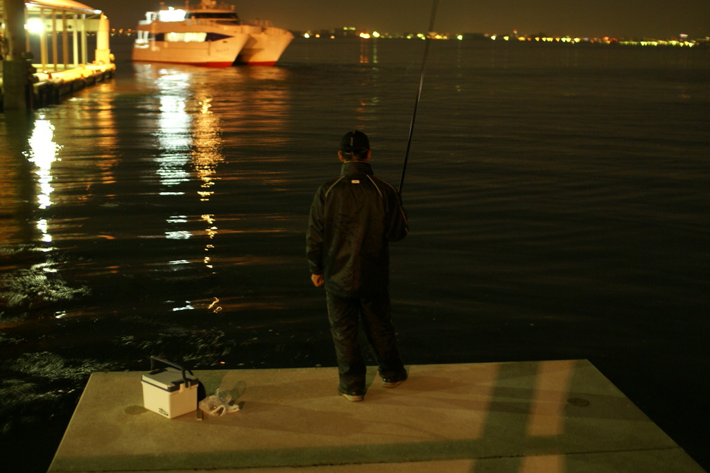 夜釣り