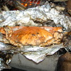 カニ焼き　in　佐賀県太良町．