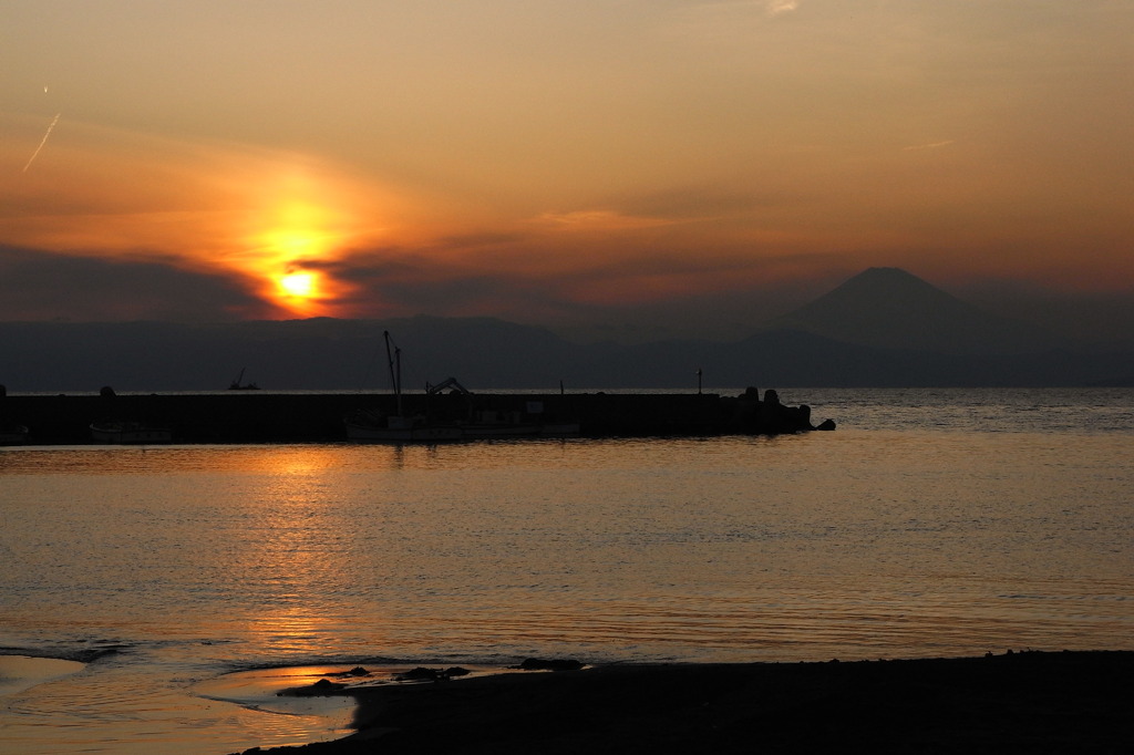 三戸海岸の夕日３