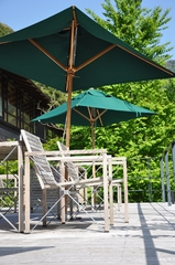 parasol and chair