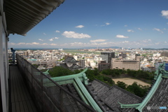 和歌山城天守閣から見た風景