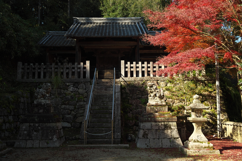 白山神社の朱色