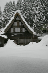 五箇山　相倉地区の雪景色