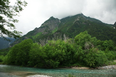 梓川と明神岳