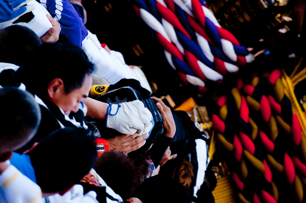 松山秋祭り　北小唐人ＶＳ持田