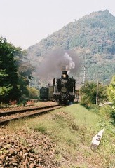 ＳＬ人吉号　一勝地駅発車