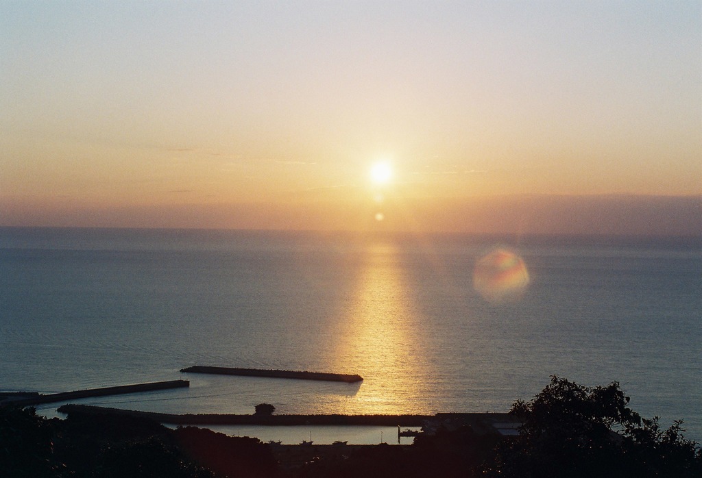 吹上浜からの夕日