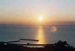 吹上浜からの夕日