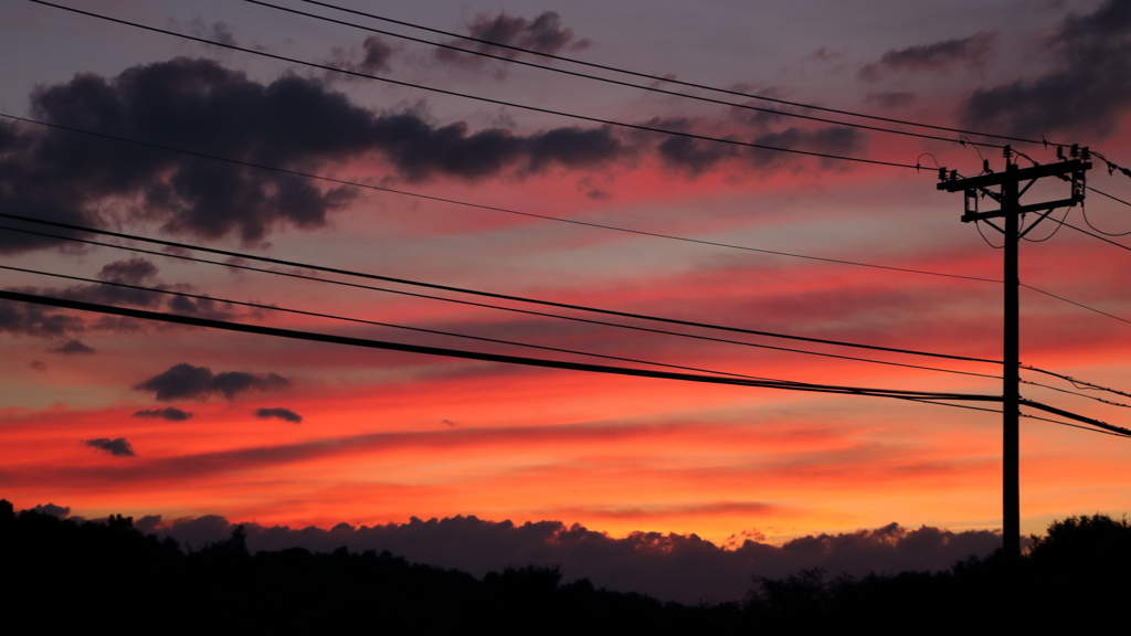 夏至の夕焼け