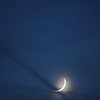 三日月と金星