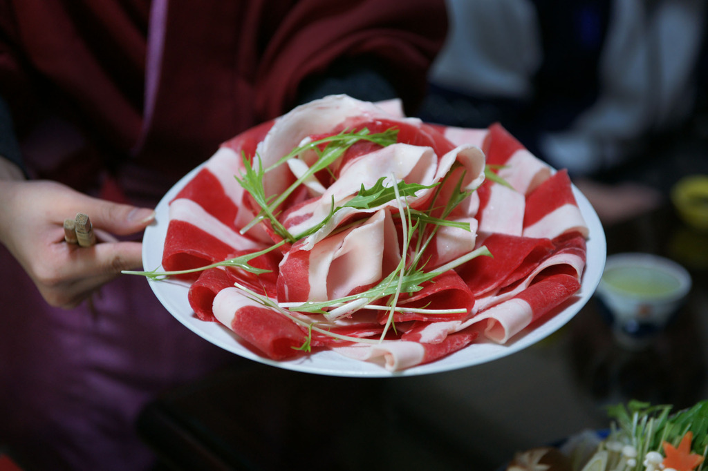 最上の牡丹肉をどうぞ